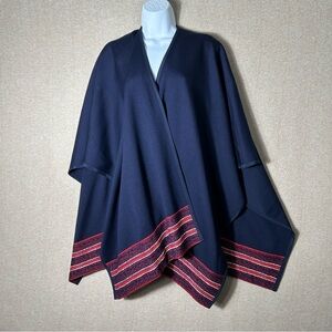St. John Shawl Wrap Poncho Womens OS One Size Versatile Wool Blend Luxury Cape
